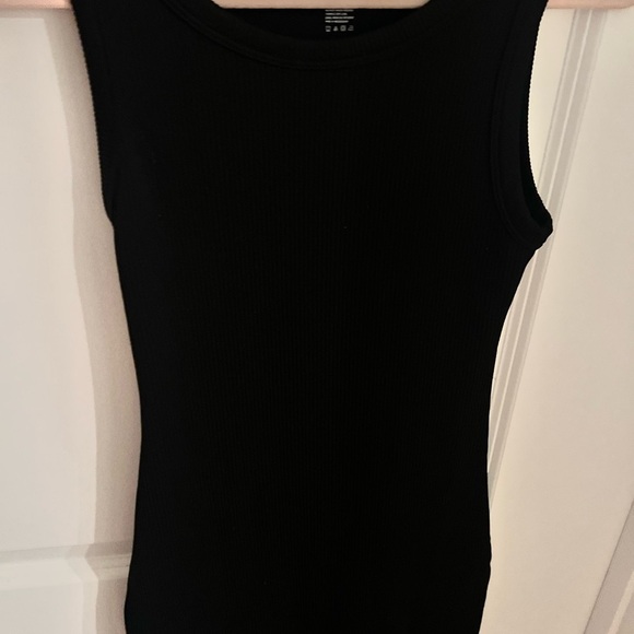 Women’s Black Ribbed Tank Sleeveless Dress size Medium - Picture 5 of 6